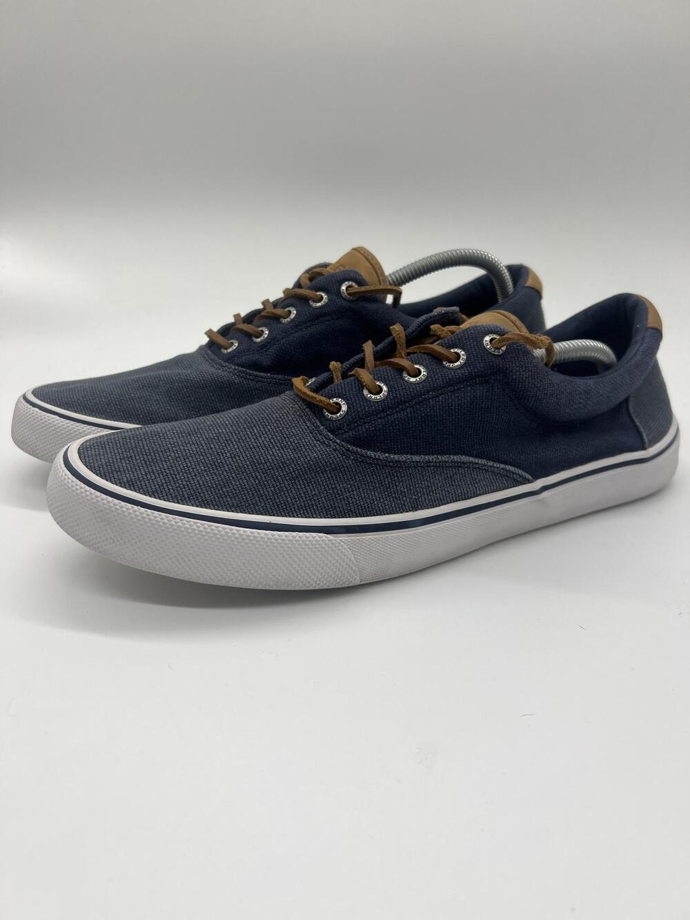 Sperry Shoes Mens Size 12 Blue Canvas Casual Low Top Sneakers STS23345